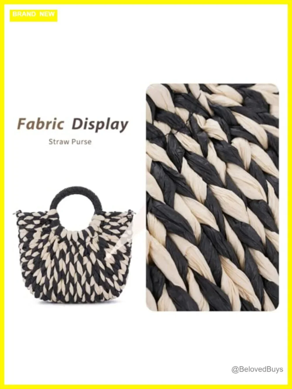 Straw Crochet Hobo Bag Handmade Woven Half Moon Shoulder Tote Boho Purse